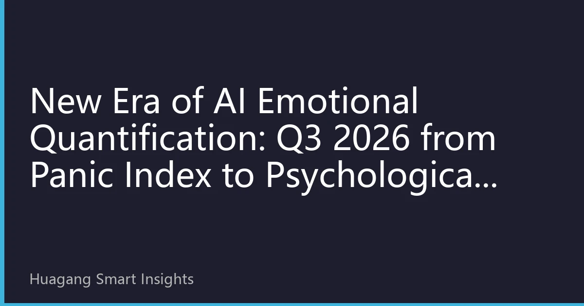 New Era of AI Emotional Quantification: Q3 2026 from Panic Index to Psychological Profile, Market Turning Point Prediction Accuracy Exceeds 78%