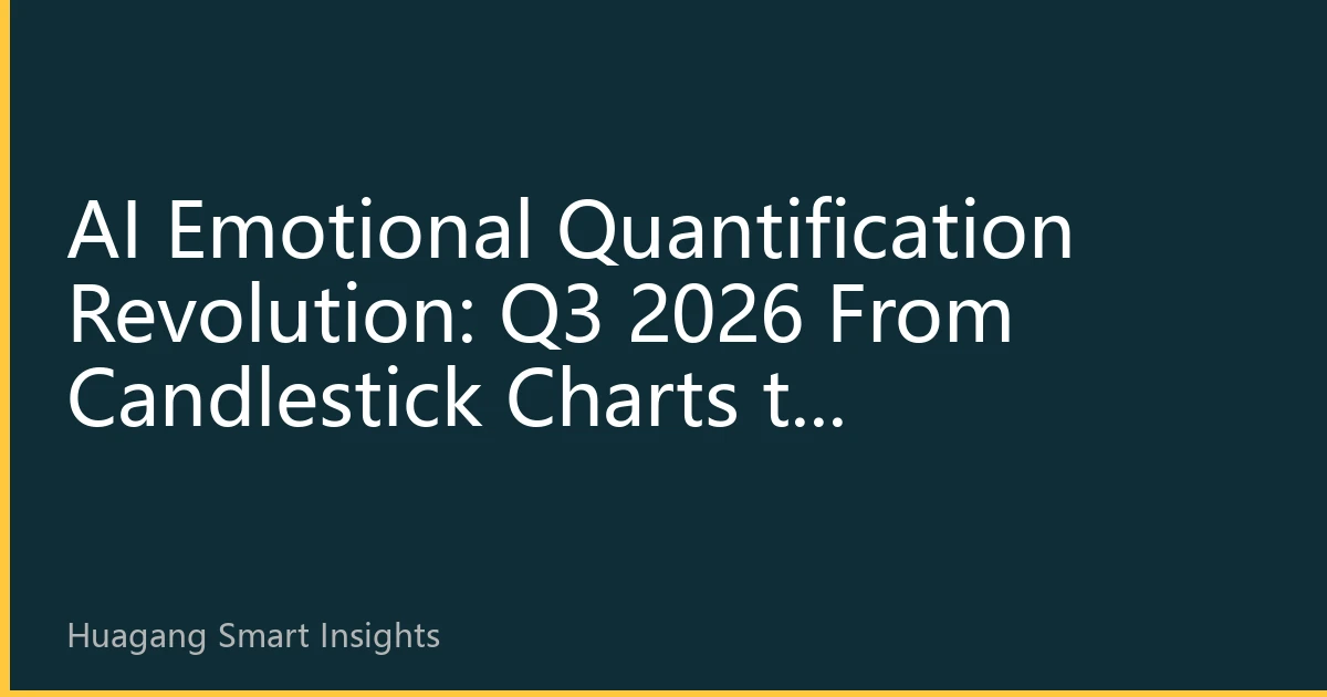 AI Emotional Quantification Revolution: Q3 2026 From Candlestick Charts to 'Psychological Game Theory', How AI is Reshaping Market Sentiment Interpretation