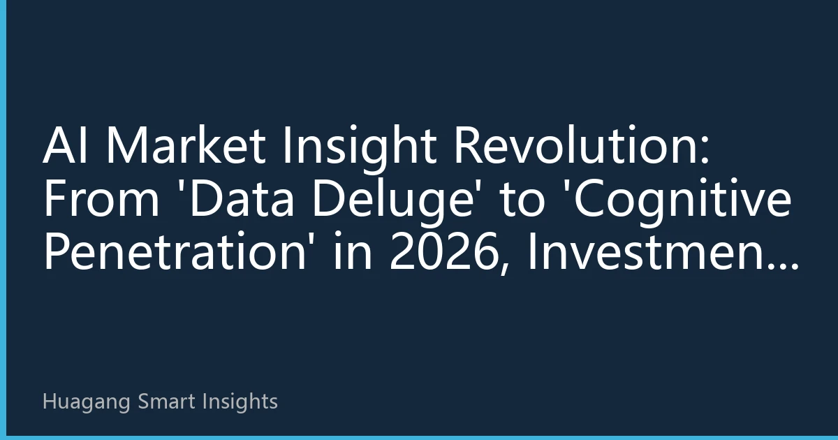 AI Market Insight Revolution: From 'Data Deluge' to 'Cognitive Penetration' in 2026, Investment Decision-Making Experiences Paradigm Shift